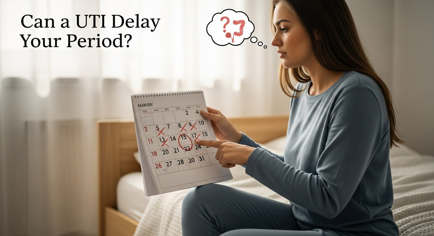 can a uti delay your period