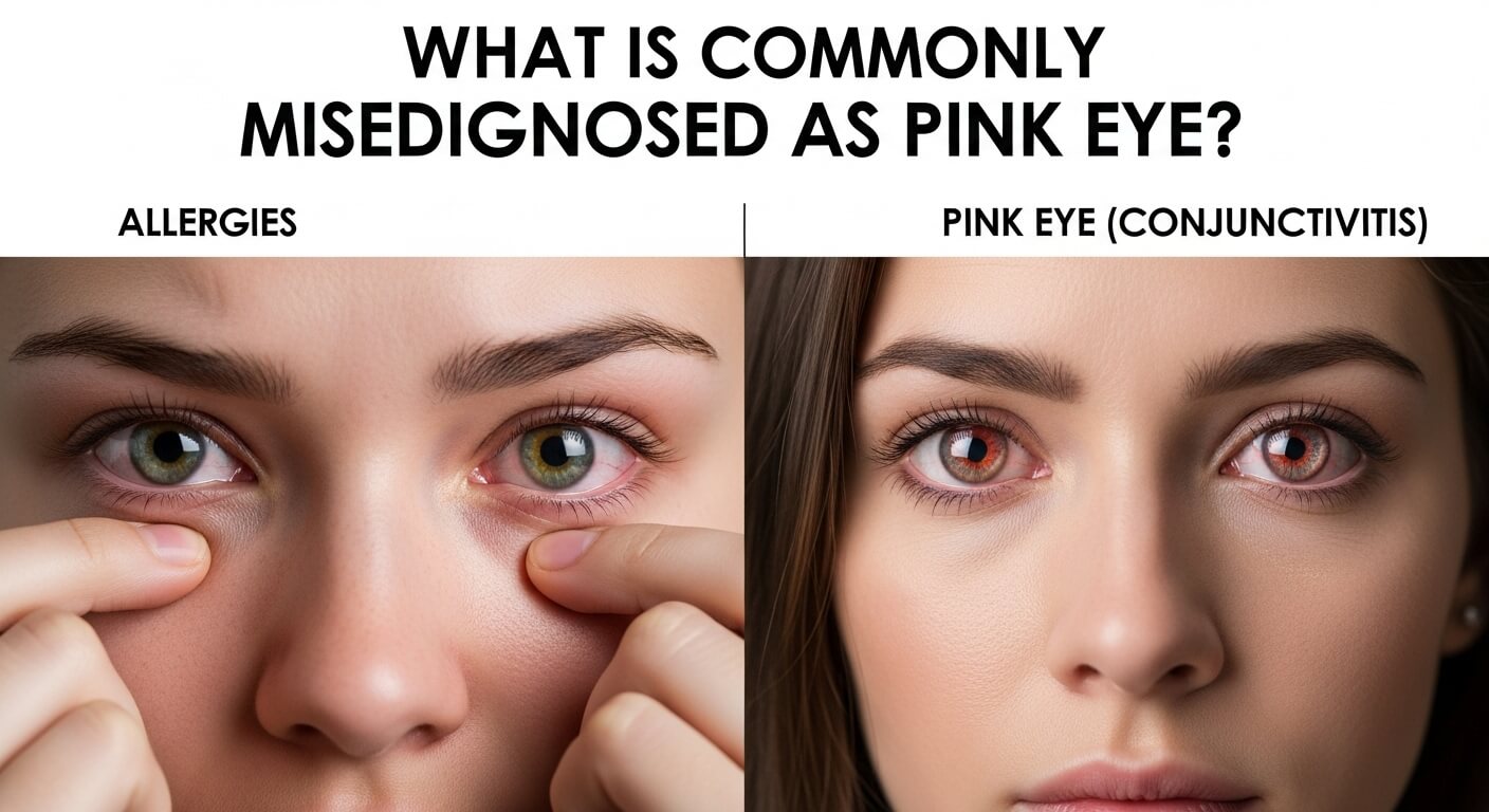what is commonly misdiagnosed as pink eye