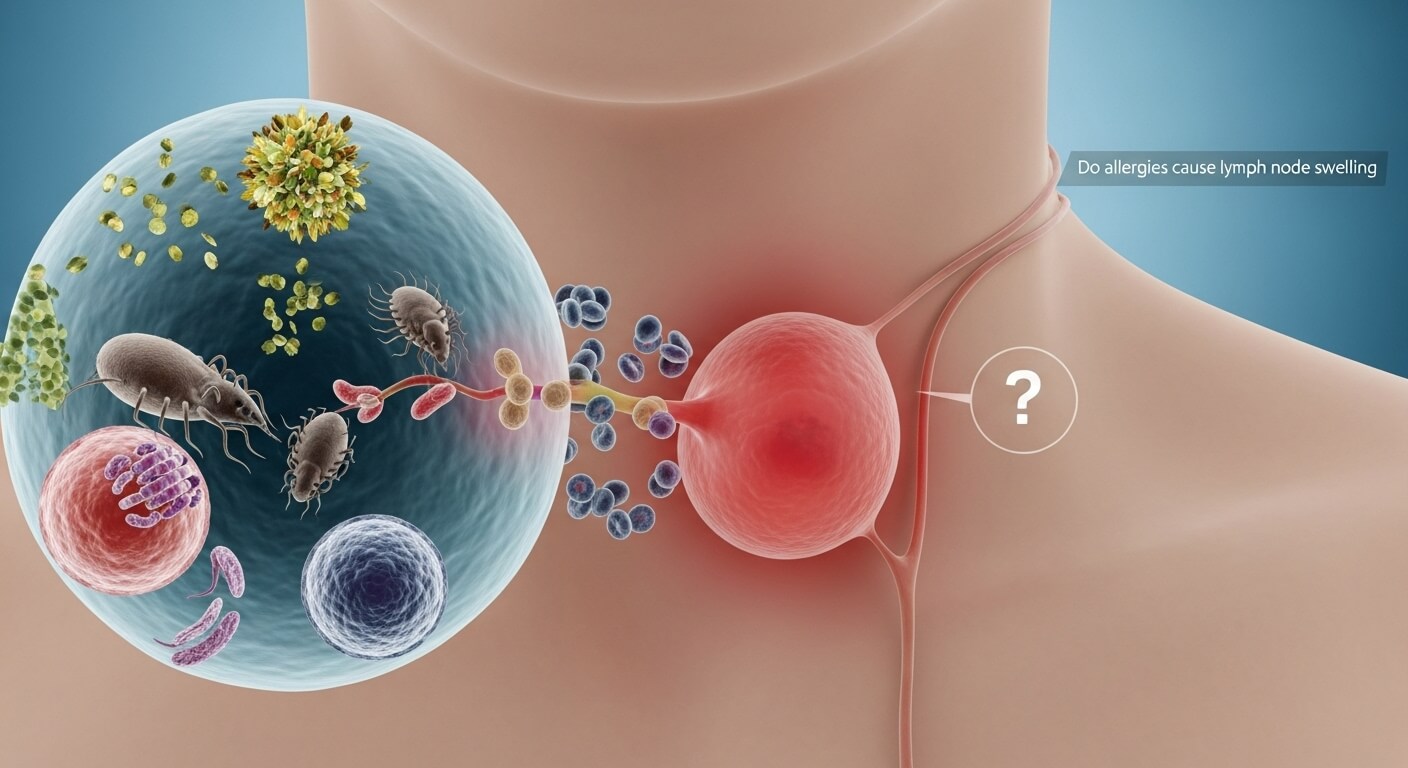 do allergies cause lymph node swelling